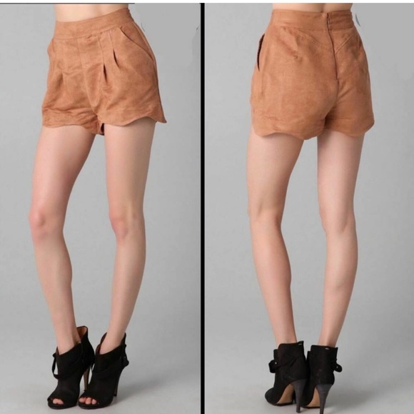 Suede High Waist Shorts for Fall! NWT - Picture 1 of 8